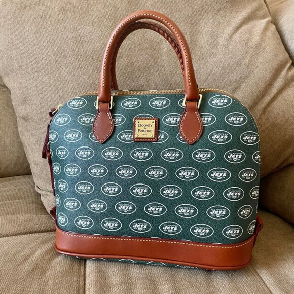 NFL NEW YORK JETS FOOTBALL DOONEY & BOURKE SATCHEL CROSSBODY BAG FAN / TAILGATE - Picture 15 of 16